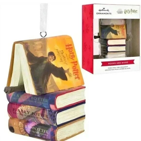 Hallmark Other - Hallmark Harry Potter Book & Wand Christmas Ornament NEW